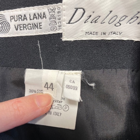 Dialoghi Women's Black Virgin Wool Pencil Skirt Made in Italy Size 44 (US 8 10) - Picture 7 of 7
